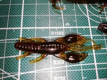 Silicone Bait Float Wobbler Shrimp Lobster Worm Fishing-Lure Lizards Twintails 4pcs 2g