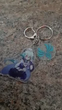 Genshin-Llavero acrílico de juego de Anime, delicado llavero de coche delicado, decoración para llaves, anillo de regalo