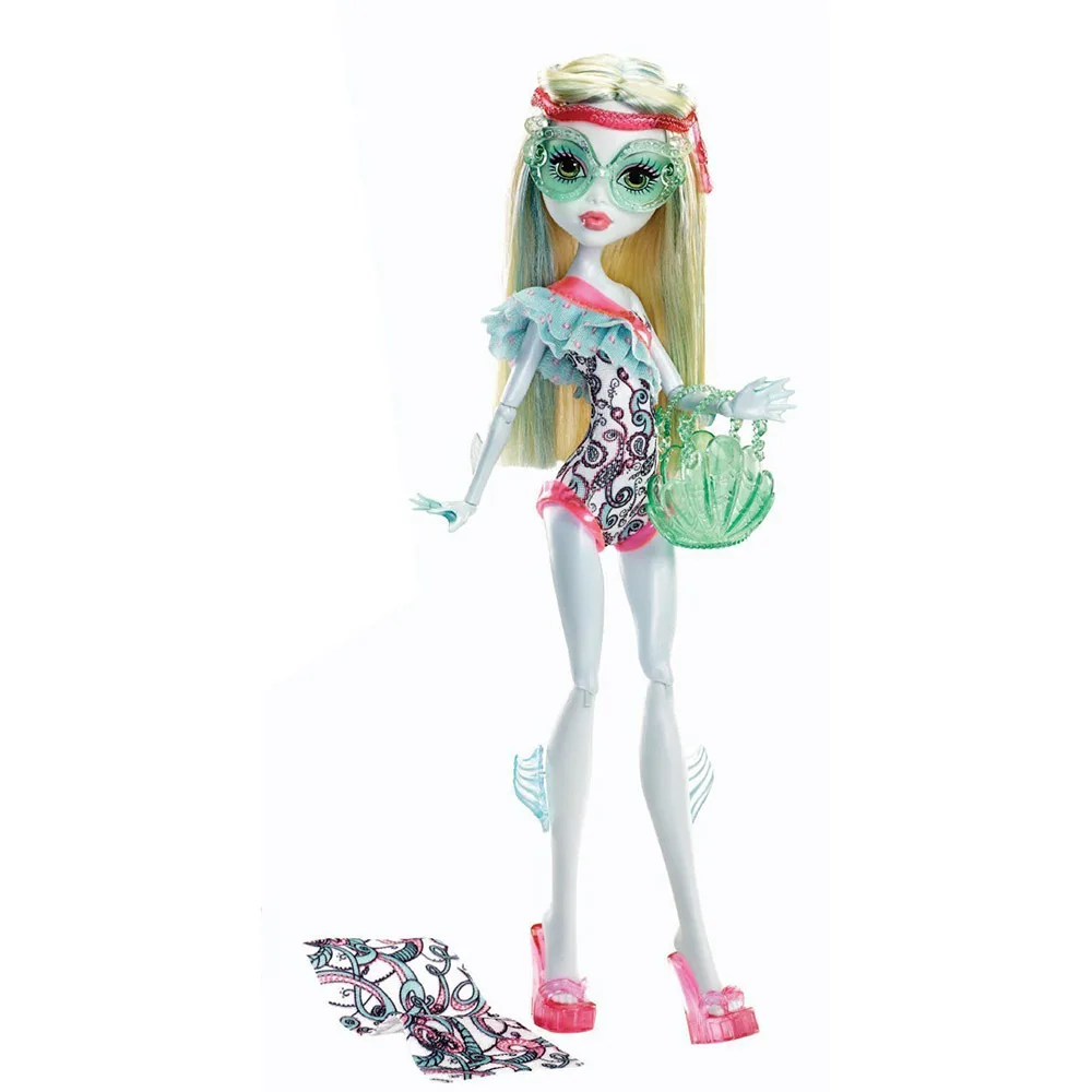 Кукла Monster High Лагуна Блю- Монстры в купальниках - Цвет: Белый