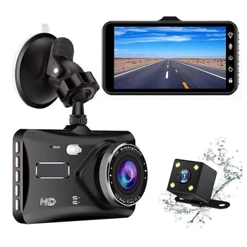 

1080P Car Dash Camera DVR Rear View Video Recorder 4" Night Vision Loop Recording G-sensor 170 ° Wide Angle Touch Screen Dashcam