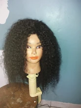 SOKU Jerry-Peluca de cabello sintético mezclado para mujeres negras, hecha a máquina, 18 pulgadas, parte libre, fibra resistente al calor