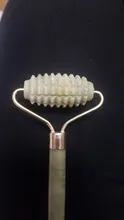 Gua Sha-masajeador de piedra Jade para cara, rodillo de Jade verde para estiramiento Facial, antiarrugas, 2/1 Uds.