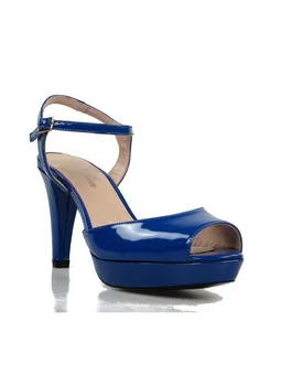 

Blue sandals patent leather 1357