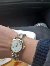 Reloj de cuarzo Vintage para hombre y mujer, pulsera elástica de oro y plata, de negocios, para parejas, para fiesta y oficina, 1 Uds.