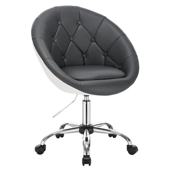 

1PC Office Chair Adjustable Height Rolling Chair Faux Leather Ergonomic Work Office Swivel Chair with Wheels Home Furniture