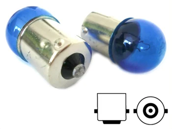 

Halogen lamp G18 BA15S R5W 12V 5W position lights color light blue