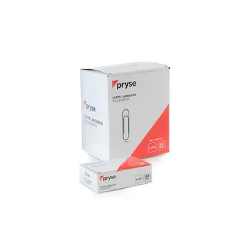 

10 box favor boxes 100 CLIPS nickel LABIADOS 33MM PRYSE REF: 316865