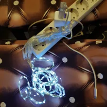 LED Garland Curtain Battery Fairy-Lights Window The on USB Christmas 3MX3M