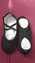 USHINE-Zapatillas de Yoga para niños y niñas, EU22-45 de tela/cabeza de cuero, para gimnasio, interior, ejercicio, zapatillas de Ballet de lona