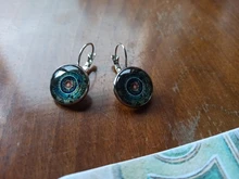 De moda Glamour objeto artístico con Mandala foto pendientes Henna pendientes de cristal símbolo Om Yoga budista Zen pendientes de cristal de joyería de las mujeres