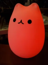 Ornaments Touch-Sensor Night-Lamp Desktop-Decor Baby Bedroom Battery/usb-Charge Silicone