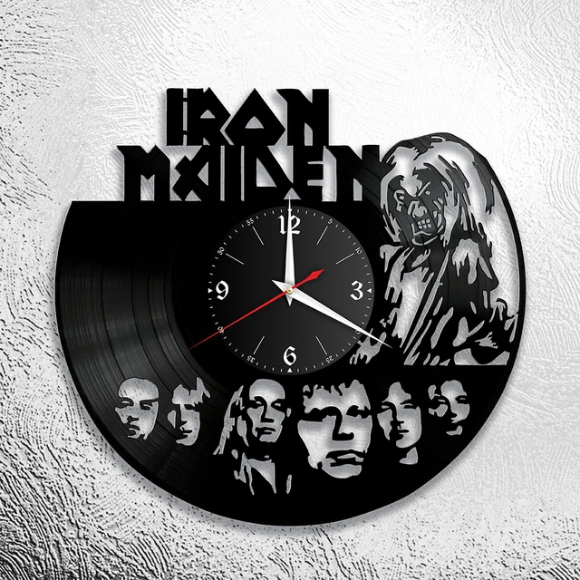 Watches with the Iron Maiden band from a vinyl record, Watches with the Iron  Maiden band