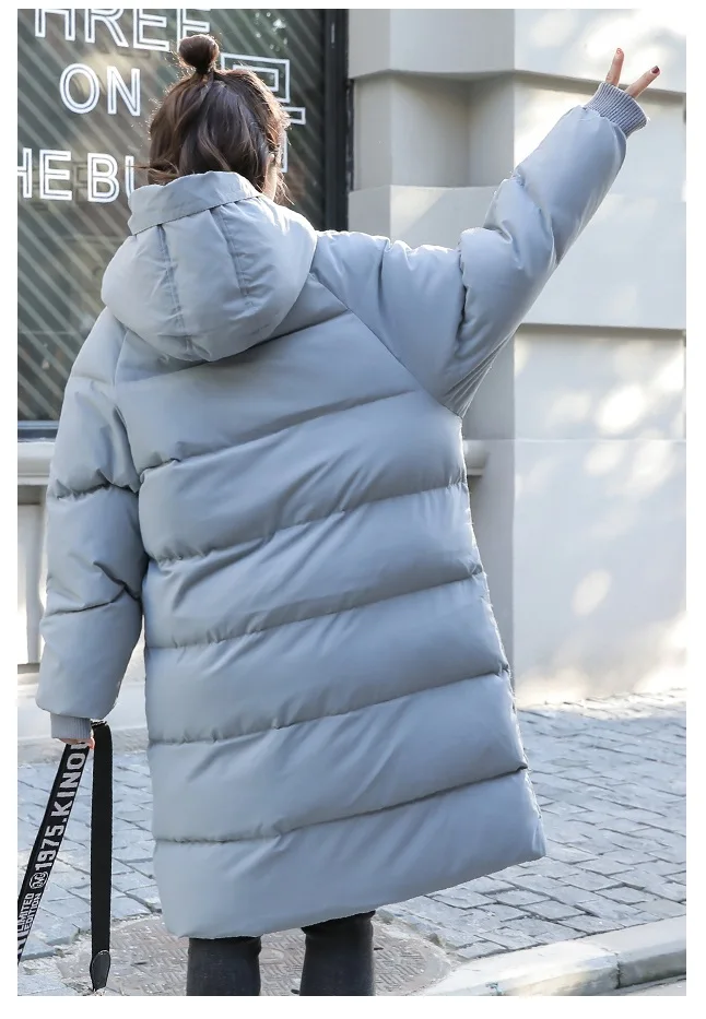 Obrix весенне-осенняя Женская куртка Повседневная стильная женская длинная свободная с капюшоном Милая хлопковая подклад куртки для женщин