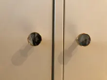 Furniture-Handles Door-Knobs Drawer Pulls Cupboard Shell-Resin Cabinet Kitchen Brass