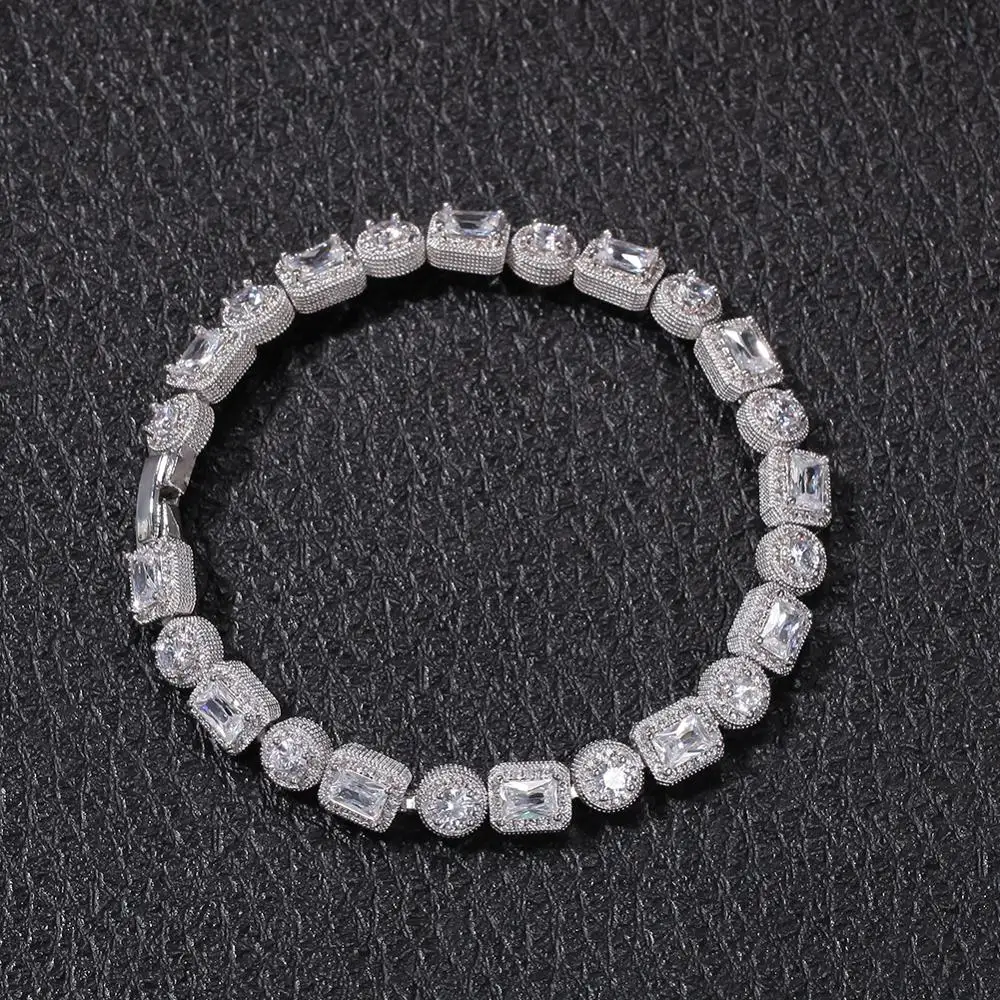 Хип хоп мужские ювелирные изделия роскошный золотой цвет браслет и ожерелье с современный стильный дизайн коллекция Iced out кубинский в кристалле