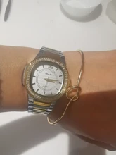 Geneva 2020-Reloj para mujer de lujo, cuarzo con diamantes, pulsera, dorado, cronógrafo femenino