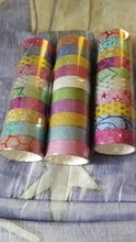 10 Uds papel Washi brillante cinta papelería recortes de álbum adhesivo decorativo cintas Color DIY cinta adhesiva de la escuela suministros Papeleria