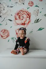 Conjunto de ropa para niñas pequeñas, Tops de manga larga con letras para recién nacidos, pantalones informales con estampado, diadema, trajes para niños pequeños