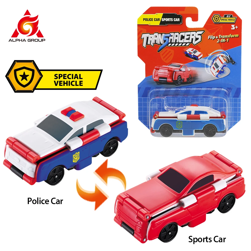 Трансформирующая специальная машинка Transracers 1 шт. 2 в мини-трансформируемая два