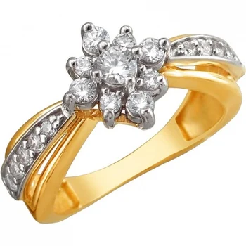 

Esthete ring with 19 cubic zirconia combined gold