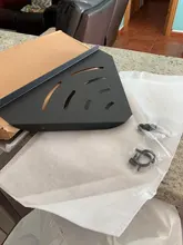 Triangle Shelf Shelves-Corner Shower-Tray Wall-Shelving Bathroom Black Aluminum Hanging