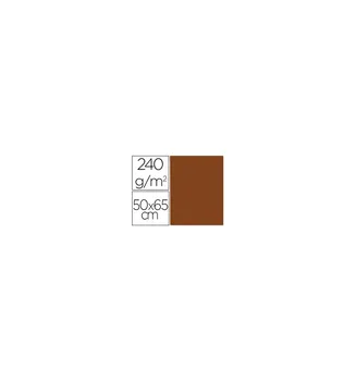 

Cardboard led paper 50X65 CM 240G/M2 school MARRON pack of 25 units
