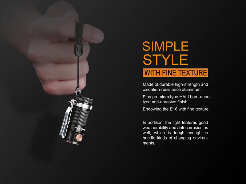 Fenix E16 XP-L HI нейтральный белый светодиодный 16340/CR123A карман светильник вспышки светильник фонарь