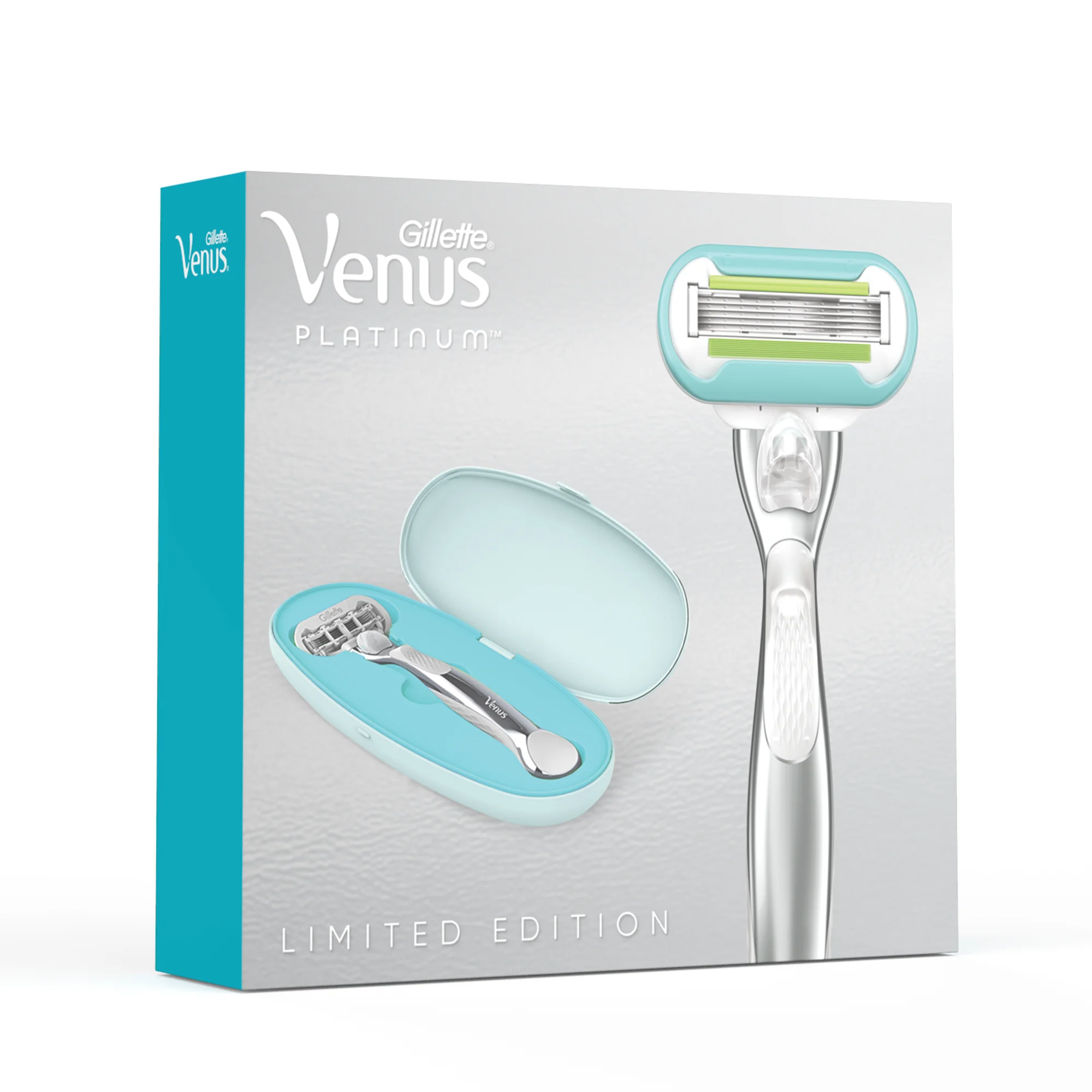 ПН Venus Platinum бритва с 2 сменными кассетами c премиальным дорожным футляром для бритвы