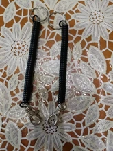 2 uds. Llaveros de cuerda elástica de resorte, llaveros de Color plateado, mosquetón de Metal para acampar al aire libre, llavero de muelle antipérdida para teléfono