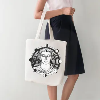 

Angemiel Bag Moon Phases Full Moon Crescent Big Shopping Beach Tote Bag