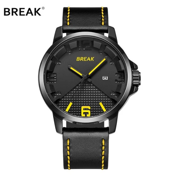 Мужские кварцевые стильные часы Break 3301 - Цвет: 3301-LYE-YE