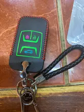 Bolso de cuero para Chery Tiggo Arrizo, llave remota inteligente, de 3 botones estuche protector, accesorio Interior de coche