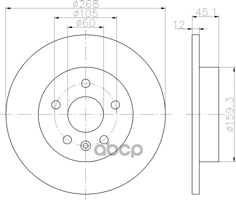 Disc Brake Pro HELLA. 8DD355116-581