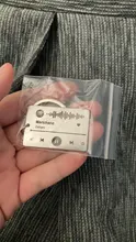 LLavero de código personalizado Spotify, joyería para amantes de la música, regalo para novia y novio