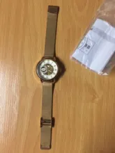 Orpesa-Reloj de pulsera mecánico para Mujer, pulsera de malla de acero inoxidable, Reloj femenino elegante