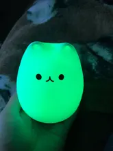 Ornaments Touch-Sensor Night-Lamp Desktop-Decor Baby Bedroom Battery/usb-Charge Silicone