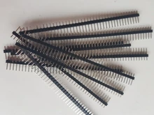 10 Uds 40 Pin 1x40 sola fila macho y hembra 2,54 conector de pines divisible de para Arduino negro