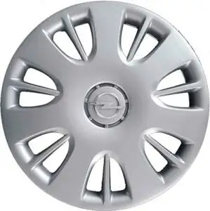 

SET 4 COPRICERCHI COPPA RUOTA COPRI RUOTE BORCHIE 15" POLLICI LOGO CROMATO OPEL CORSA 5909/5