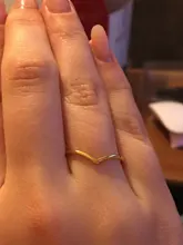 ROXI Simple fino 925 anillos de plata esterlina para mujeres Anti-alergia suave par anillos de boda en forma de V suave Slim anillos de nudillo