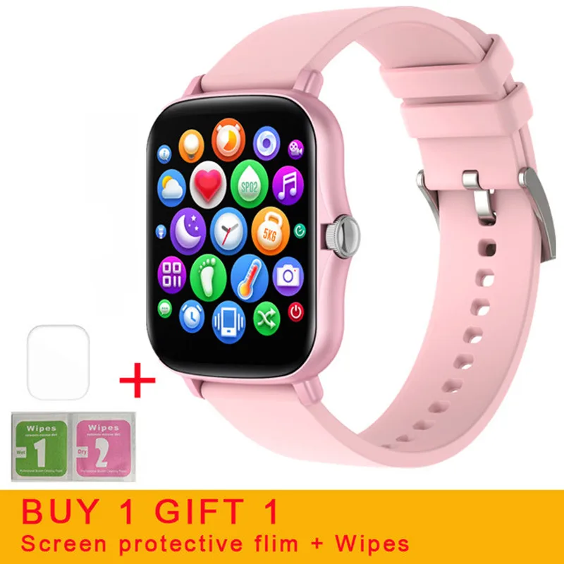 LISM-reloj inteligente con pantalla táctil para mujer, Smartwatch deportivo IPX7 resistente al agua, rastreador deportivo de ritmo cardíaco, reloj pulsera para mujer 2021