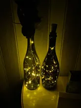 Bottle-Stopper Garland Led-String-Lights Glass-Craft Holiday-Decoration Copper-Wire Fairy