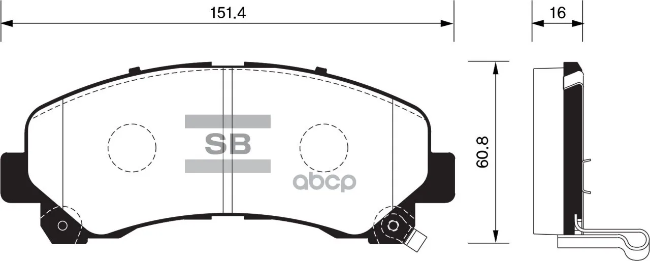 Колодки Тормозные Chevrolet Trailblazer 12- Передние Sangsin Brake Sp1409 Sangsin brake арт. SP1409