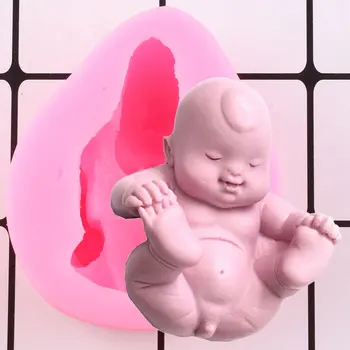 

3D Baby Shape Soap Mold Fondant Silicone Molds Baby Birthday Cake Decorating Tools Candy Polymer Clay Chocolate Gumpaste Moulds
