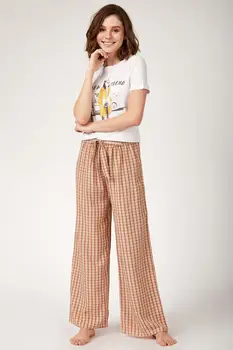 

Happiness ist. Women's Plaid Pattern Viscose Sleepwear Six BH00249