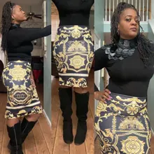 Falda larga con estampado de otoño para mujer, falda larga con estampado de otoño, diseño abstracto, estilo europeo