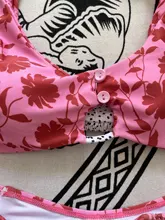 Miyouj-Bikini Floral con volantes y realce para mujer, traje de baño Sexy con cordones, Bañador estampado, conjunto de Bikini brasileño 2020