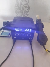 Estación de soldadura de pistola de aire caliente digital ESD, 800W, 2 en 1, 220v, para Estación de reparación SMD, actualización 8586