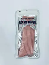 Calcetines con lazo Floral para niñas pequeñas, medias largas de algodón suave hasta la rodilla para bebés, Estilo Princesa a rayas para niños de 0 a 5 años