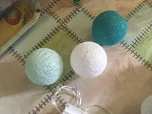 Garland-Lights String Fairy-Lights-Decoration Cotton-Ball Xmas Wedding-Party Holiday