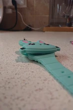 Reloj electrónico LED con correa de silicona para niños, funda con tapa de conejo de dibujos animados, regalo bonito TT @ 88, 1 Uds.